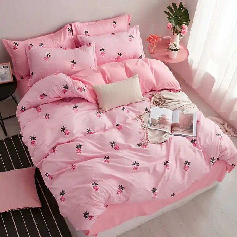 ParkShin Dot Art White Pink Bed Cover Set Decor Home Bedding Set Textile Bedroom Adult Girl Duvet Cover Flat Sheet Bed Linen Set - Цвет: 20