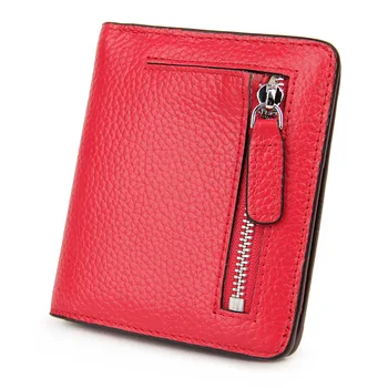 

New Leather Women Men's Wallet Anti-theft Brush Anti RFID Head Cowhide Wallet Leather Made of Old Wallet Purse Standard Wallets