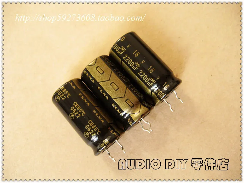

30PCS ELNA black gold RA2 series 2200uF/16V audio electrolytic capacitors (origl bag origl box) free shipping