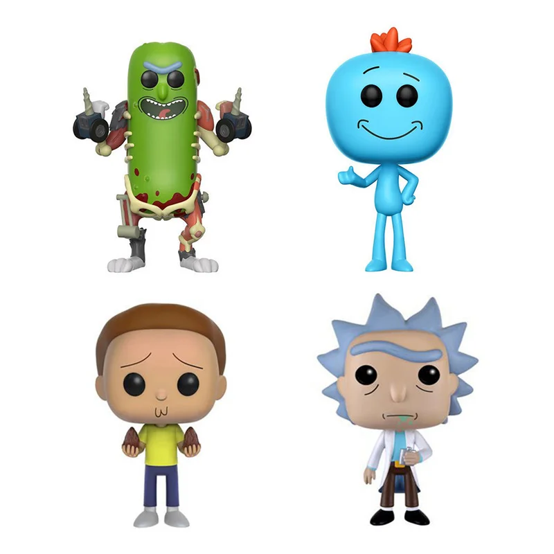

Anime Figurines Pickle Rick Minifigures Juguetes 10cm PVC Nendoroid Rick And Morty Action & Toy Figures