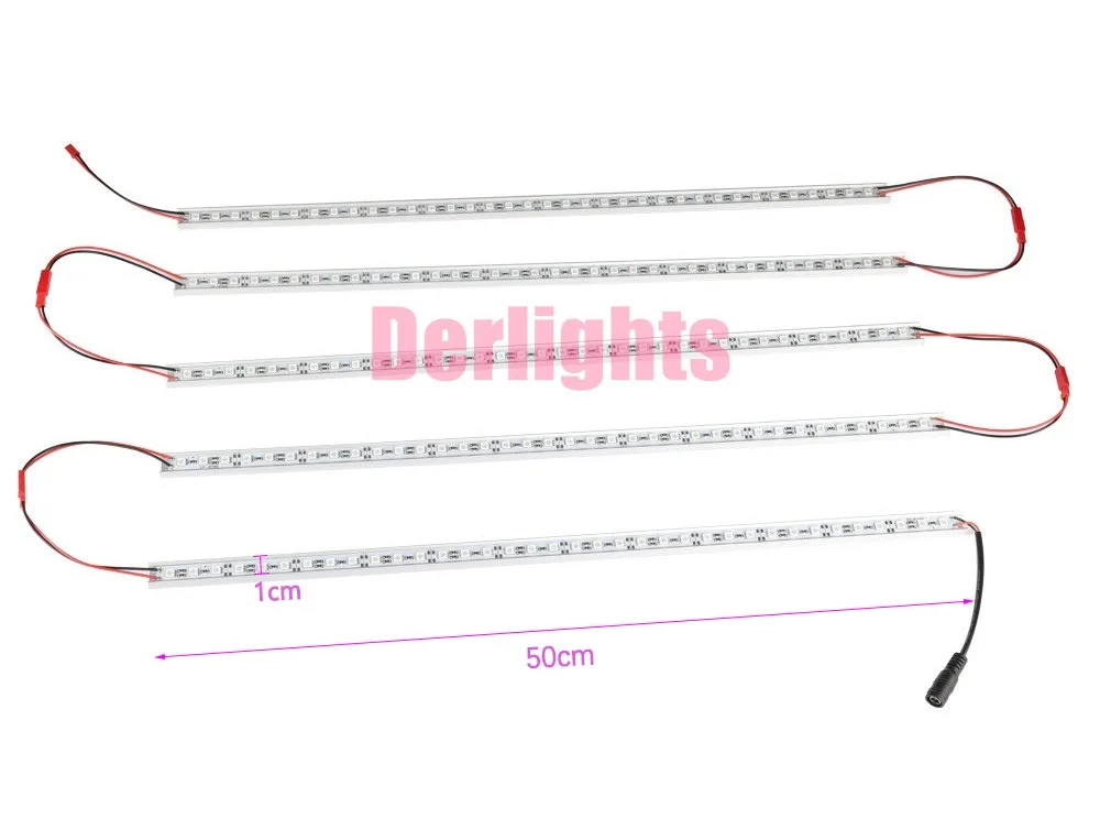 Светодиодный светильник для выращивания растений 5 шт. 0,5 м 10 Вт DC12V SMD5050 светодиодный светильник для выращивания растений и гидропоники