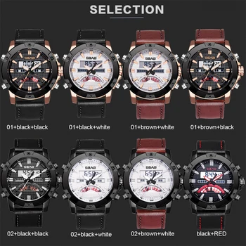 SBAO watches men top luxury brand LED digital quartz double display watch man fashion Casual leather strap sport wrist watch
SBAO watches men top luxury brand LED digital quartz double display watch man fashion Casual leather strap sport wrist watch