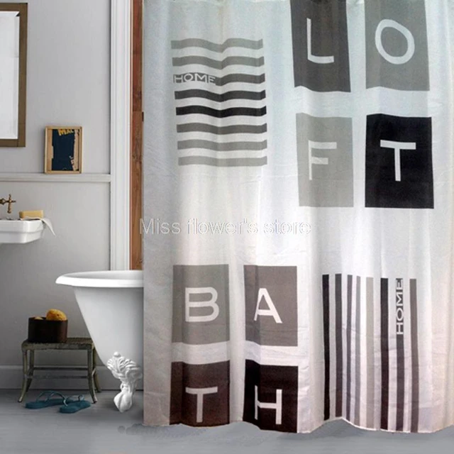 1 cortina de ducha impermeable de 180 x 180 cm hecha de poliéster