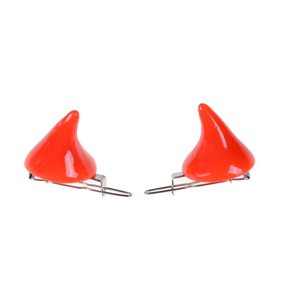 JETTING 2 PCS Hot Sale Women Devil Horns Ears Hairpins Trendy Unique Head Clips Fashion lovely headband hairband 7 Colors