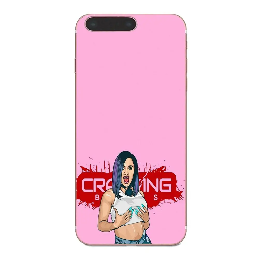 Мягкие термополиуретановые Чехлы для мобильных телефонов Funny Girl Cardi B Galaxy Alpha Core Note