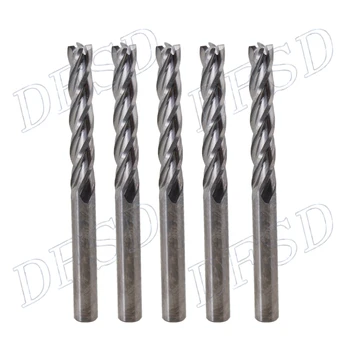 

10pcs Acrylic PVC Carbide CNC 4 Flute Spiral Bit End Mill Cutter 4 x 22mm