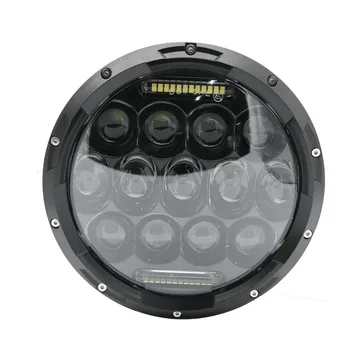 

75W 7 inch Round LED Headlight Bulb for Jeep Wrangler JK Hummer H1 H2 Lada 4x4 urban Niva Headlamp Driving Lights with DRL