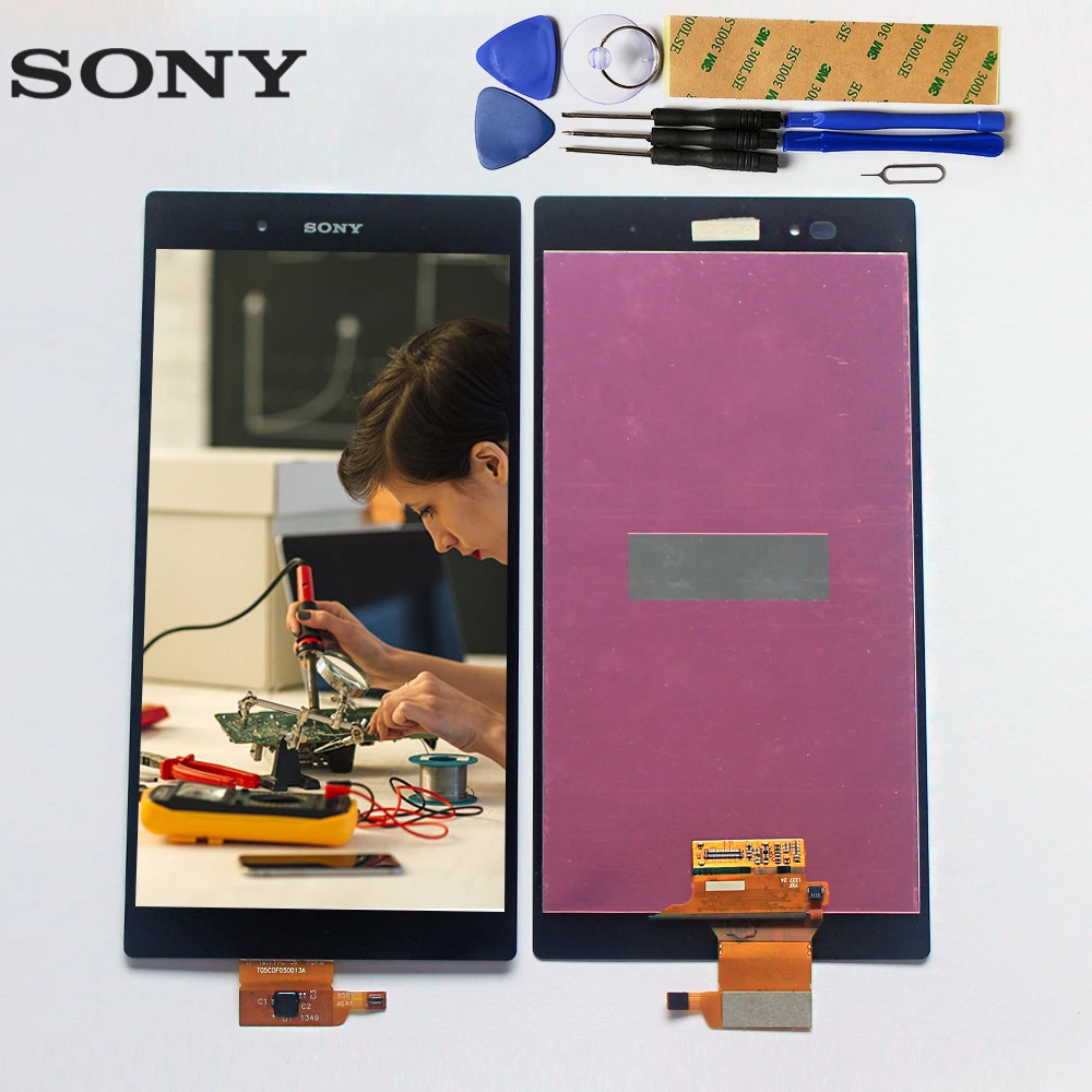 

100% Tested Touch Screen For SONY Xperia Z Ultra XL39h XL39 C6833 LCD Display Digitizer Sensor Glass Panel Assembly Free Tools