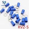 RV2-5 anillo azul conector de Cable aislado eléctrica crimpado Cable de Terminal de conector Conector de Cable 100 unids/pack RV2.5-5 RV ► Foto 1/4