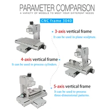 wood Router 5 axis cnc Engraving Machine frame CNC 3040 Pillar Type Wood Aluminum Copper Metal cnc Milling Machine frame strong structure oxidation process surface cnc milling machine 500w 3040