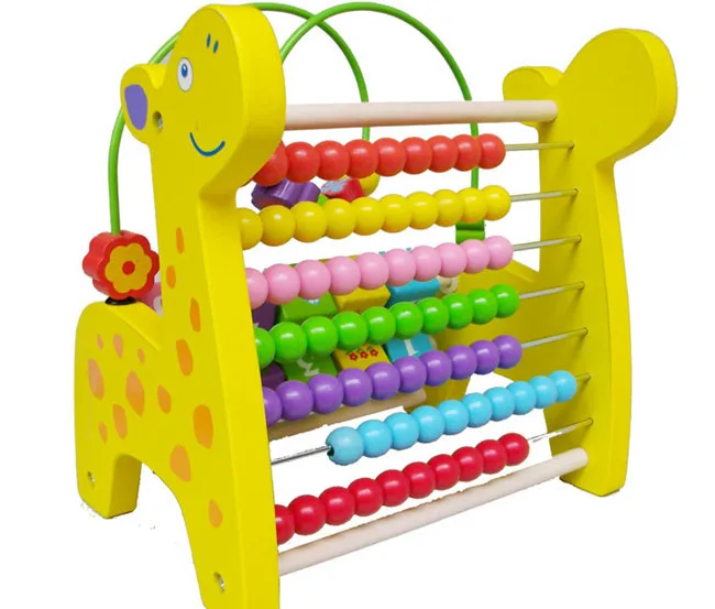 New wooden toy Multifunction deer around beads flap computing rack Free shipping New wooden toy Multifunction deer around beads flap computing rack Free shipping