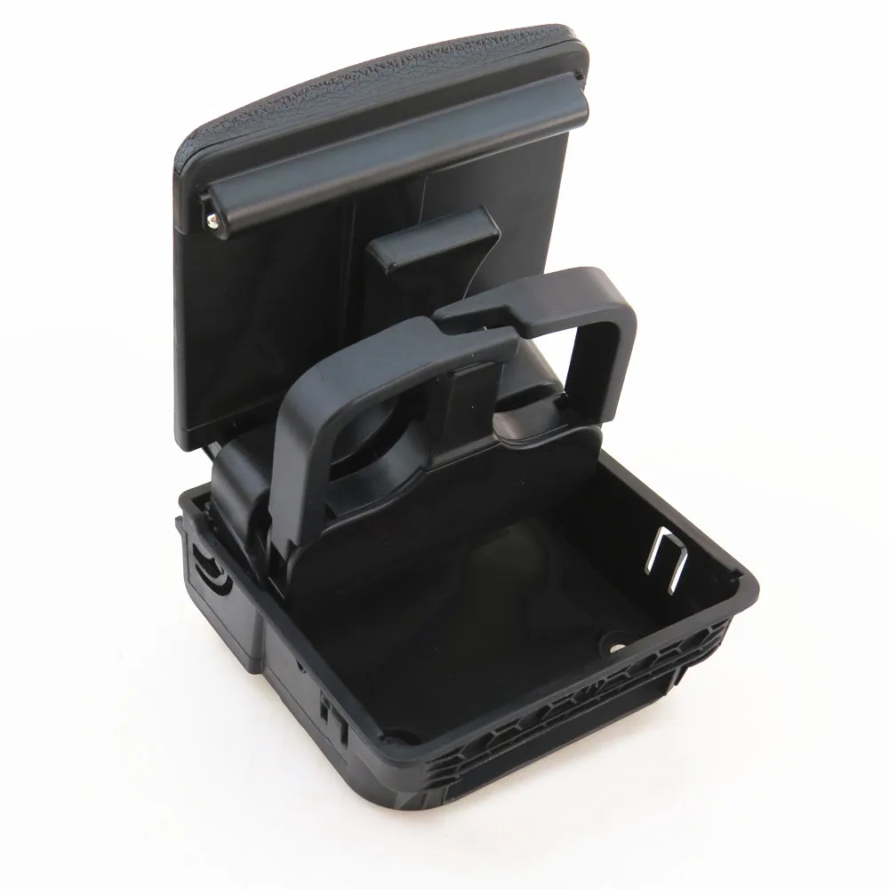 TUKE Central Adjustment Armrest Rear Water Drink Cup Holder For VW Golf