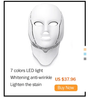 7 цветов Led фотоновая маска электрическая светодиодная маска для лица с шейным омоложением кожи прибор для лица анти акне, морщины Красота