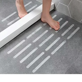 

10/18 Pcs Anti-Slip Bath Grip Stickers Non-Slip Flooring Safety Bath Tub Shower Strips Tape Mat Applique Bathroom Accessories