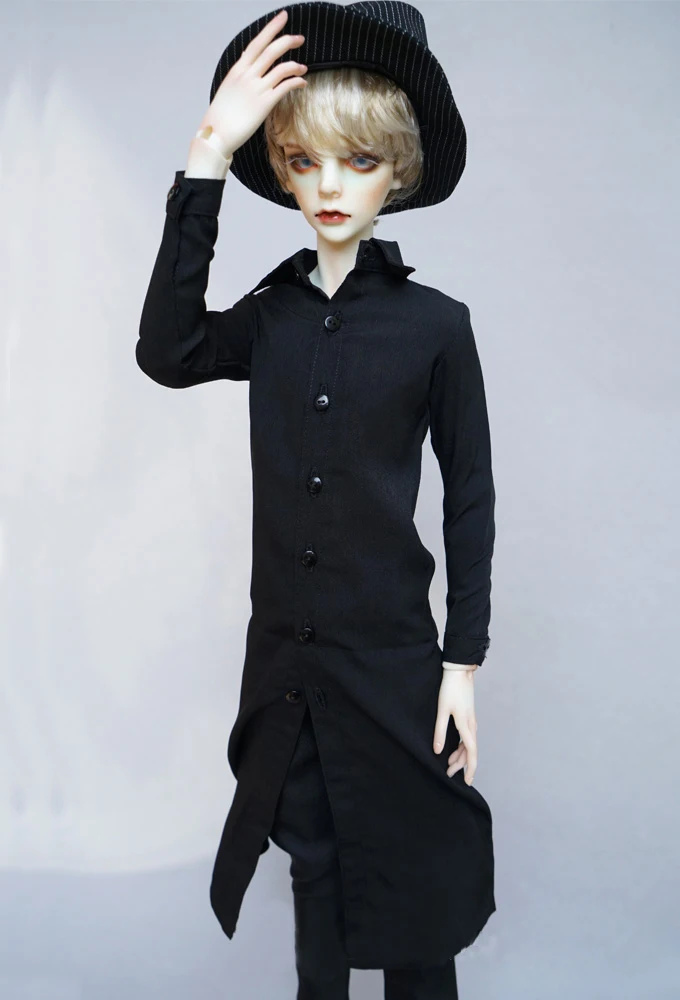 Платье для куклы BJD подходит для 1/3 1/4 Кукла SD MSD размер черный персональная мода длинный рукав рубашка кукла аксессуары
