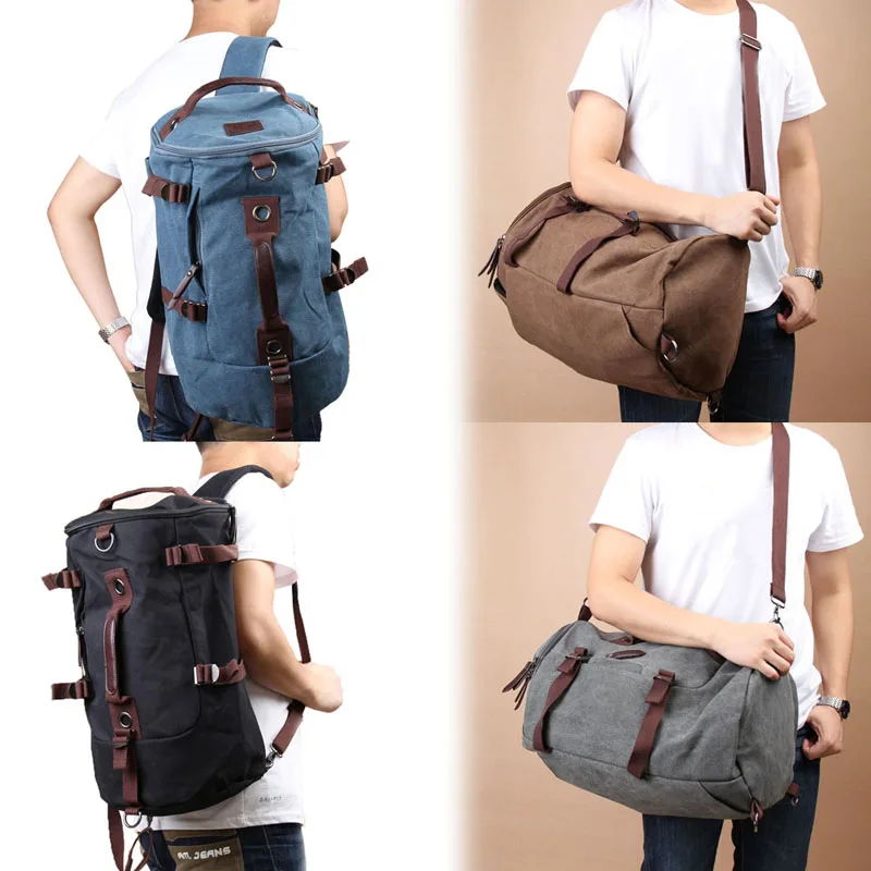 

Hiking Bag Camping Bags Large Capacity Outdoor Vintage Style Canvas Backpack Military Tactical Rucksack Travel Sports Backpacks