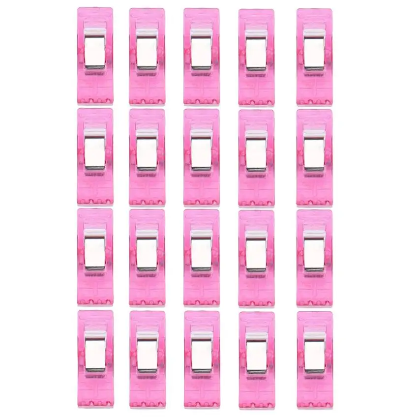 Лидер продаж 20 шт. пластиковые зажимы для одежды красочные колышки ветрозащитные зажимы Прачечная инструменты Прямая Happy Sale - Цвет: Hot Pink