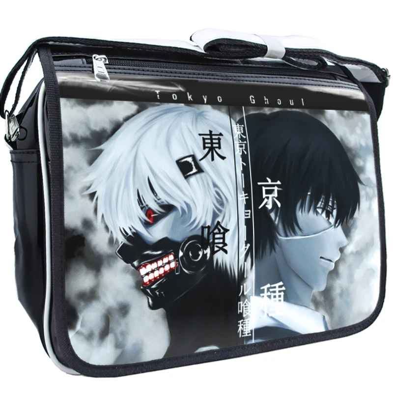 

Tokyo Ghoul Cosplay Japanese Anime Student Shoulder Bag Adjustable PU Casual Zipper Crossbody Messenger Bags School Bolsos Mujer