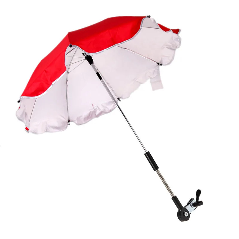 Зонт для детских колясок коляска детская коляска зонт тент капюшон для коляски Регулируемый аксессуар для коляски - Цвет: Red