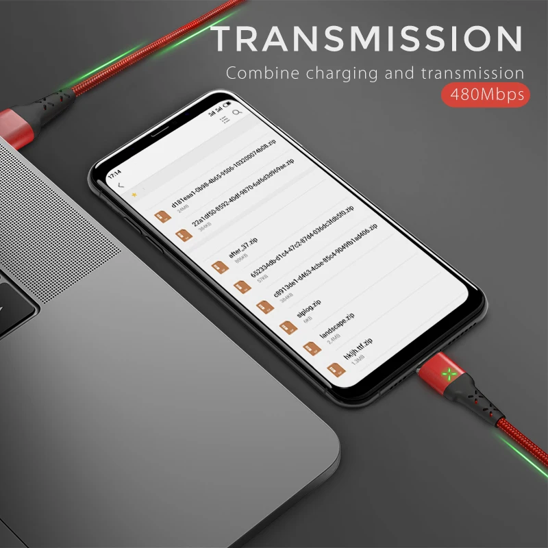 Магнитный кабель Overfly магнитный для зарядки и передачи данных Micro usb type C Android USB