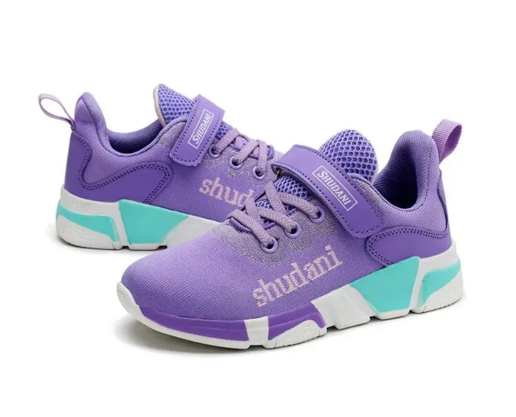 Детская обувь для девочек из сетчатого материала; детская дышащая Спортивная обувь для тенниса; модная обувь; кроссовки для мальчиков - Цвет: Лаванда