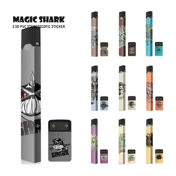 

Magic Shark Fashion Animal Lion Owl Bear Horse Sticker for Juul Stereo Film Electronic Cigarette Sticker Skin for Juul