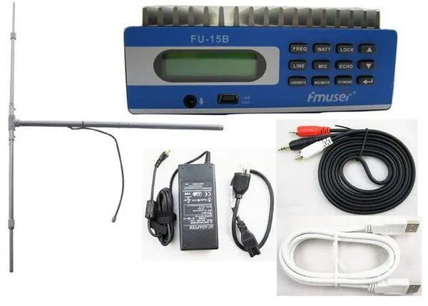 FMUSER fu-15b 10 Вт 15 Вт FM радио broadca fm-трансмиттер PC Управление DP100 дипольная антенна набор