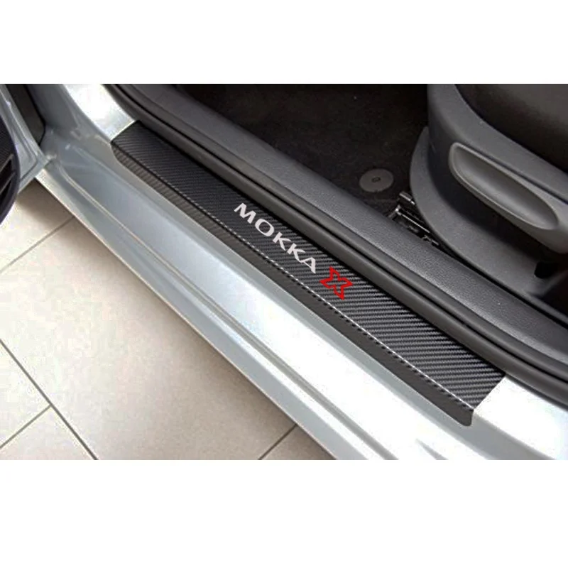 Виниловая наклейка из углеродного волокна для Opel MOKKA X протектор порога двери