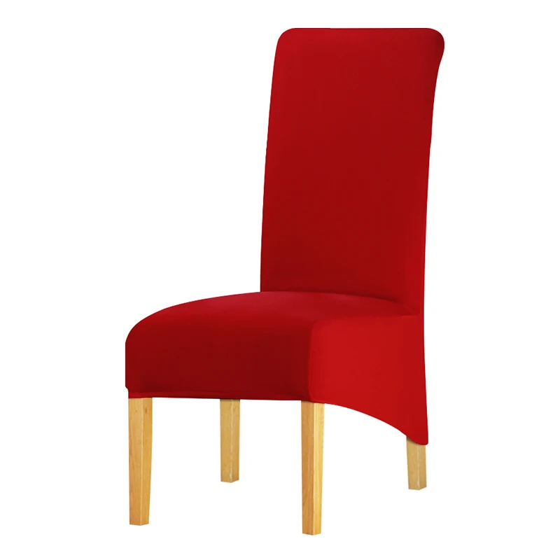 XL Размер длинная задняя крышка чехол для кресла спандекс ткань чехлы для стульев ресторан отель вечерние банкетные чехлы для сидений - Цвет: Wine