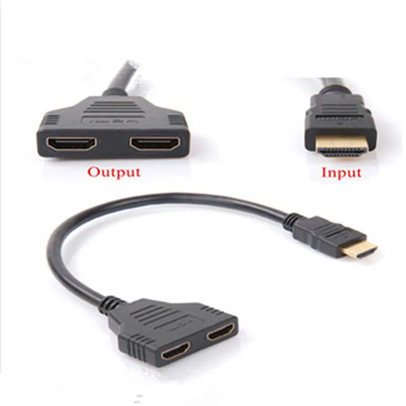 Eshowee Новое поступление кабель-разветвитель HDMI 1 мужчина к двойной HDMI 2 Женский Y сплиттер адаптер в HDMI HD светодиодный ЖК-телевизор 30 см