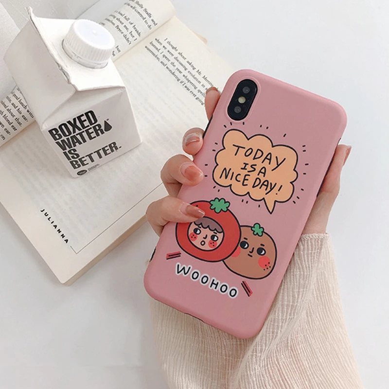 

BONVAN For iPhone X XR XS Max Case soft Cute vegetables Protection Back Funda For iPhone 6 6s 7 8 Plus Phone Cover Coque