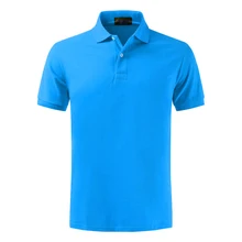 High quality 100% cotton 2018 summer men's simple American lapel polo shirt with a solid color and large color High quality 100% cotton 2018 summer men's simple American lapel polo shirt with a solid color and large color