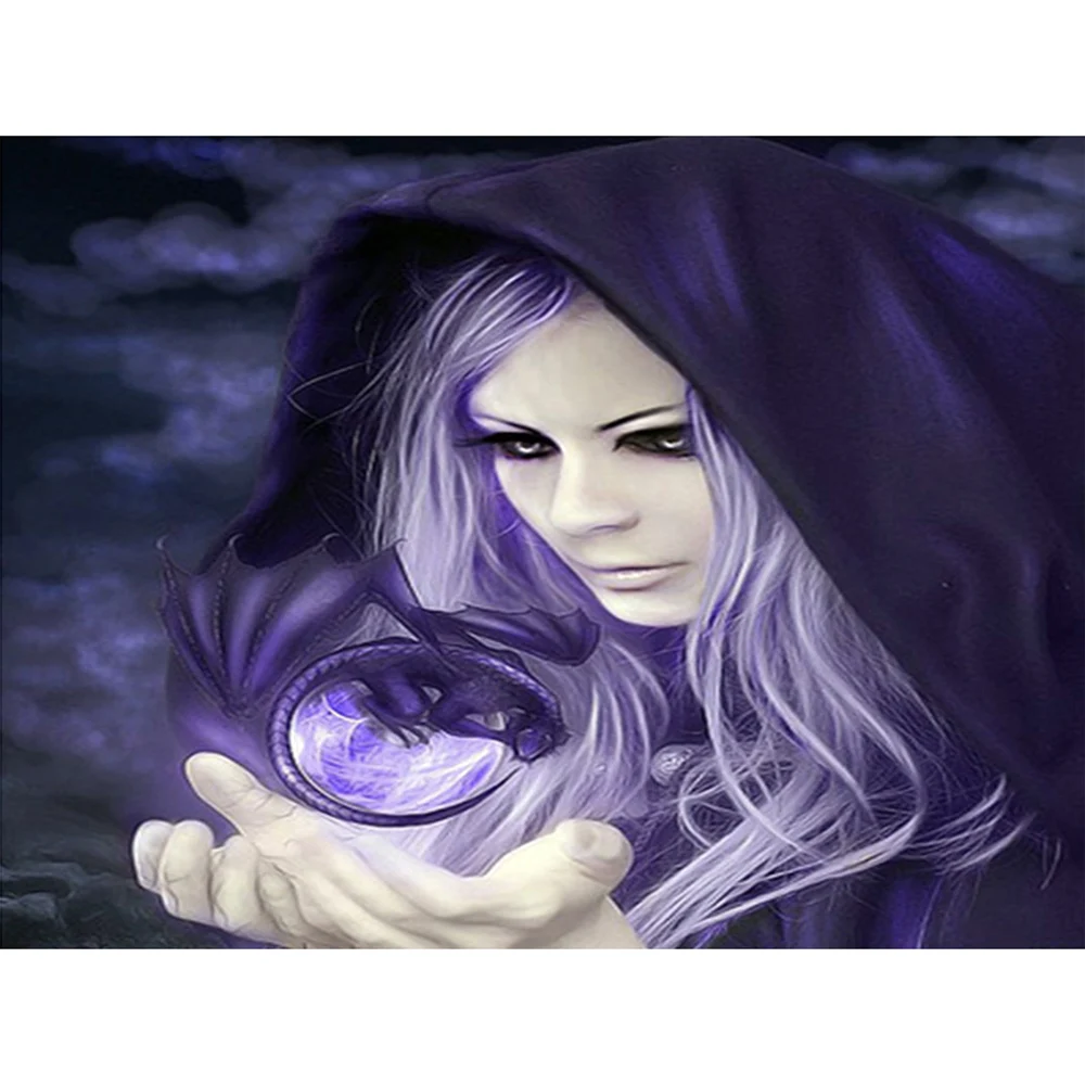 

5D DIY full square diamond painting mosaic "Witch" diamond rhinestone embroidery cross stitch home decoration gift