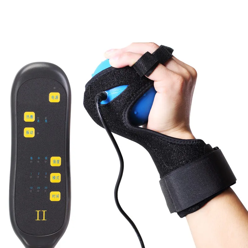 Dedo rehabilitación eléctrica masaje compresa caliente golpe hemiplejia rehabilitación recuperación bola CCP086