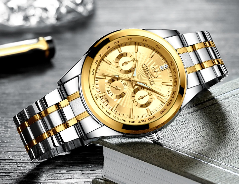 CHENXI Роскошные брендовые аналоговые кварцевые часы мужские деловые военные часы из нержавеющей стали мужские наручные часы relogio masculino