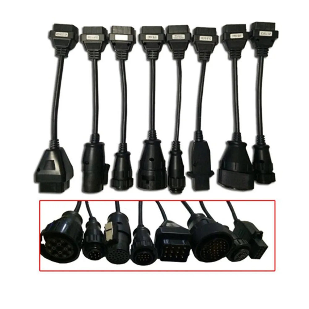 

Truck Cables CDP Pro OBD2 OBDII Trucks Diagnostic tool connect cable 8 PCS Trucks Cables For autocom CDP Plus For DELPHI DS150E