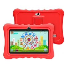 Yuntab rojo Q88H Quad Core pantalla táctil Tablet PC niños carga Iwawa kid software 3D-Game bluetooth4.0 con Elegante del Caso del soporte