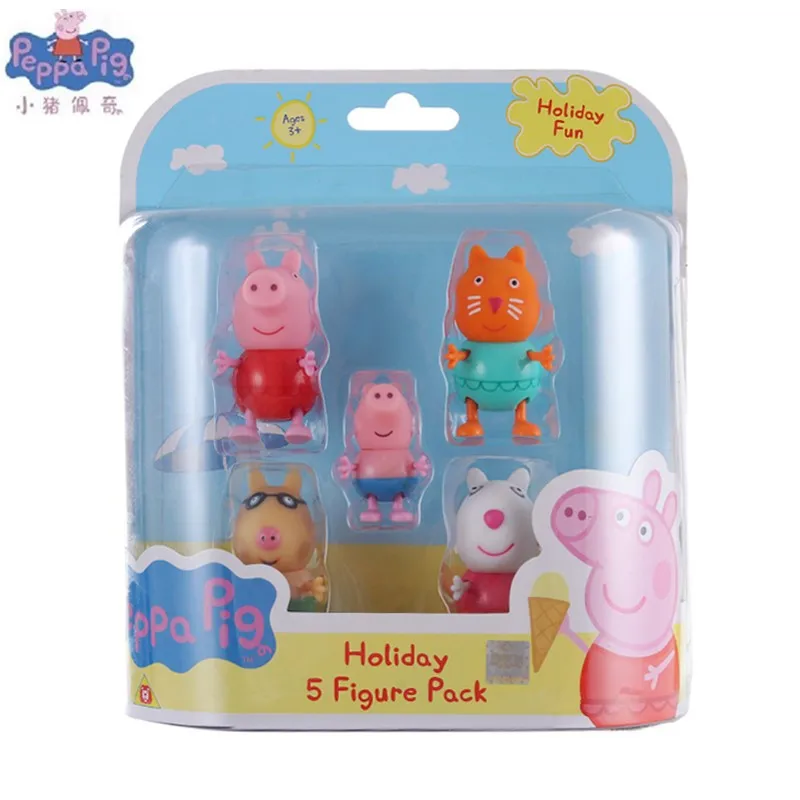

Peppa pig George guinea pink pig Family Pack Dad Mom Action Figure Original Pelucia Anime Boy girl Christmas Gift Toy
