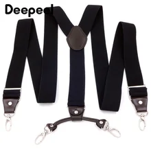 Deepeel/1 шт., 3,5X120 см, мужские подтяжки с застежкой, 4 крючка, эластичный ремень, унисекс, аксессуары для одежды для пожилых людей