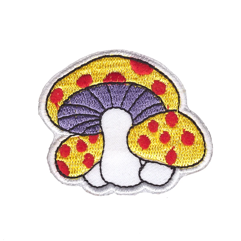 Clothes patch 10 pcs nice mushroom Embroidered patch iron on Motif sew