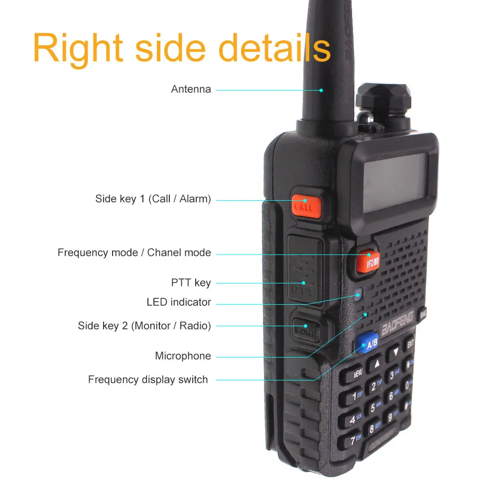 2019 BaoFeng UV-5R трехдиапазонный BF-R3 UV-5RX3 рация 136-174 Mhz 220-260 Mhz 400-520 Mhz любительский ветчина портативный (2 шт)