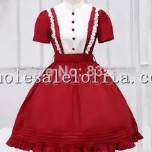 Seconds Kill/новое бальное платье длиной до колена из натурального сатина с воротником-стойкой и короткими рукавами из чистого хлопка в стиле Лолиты