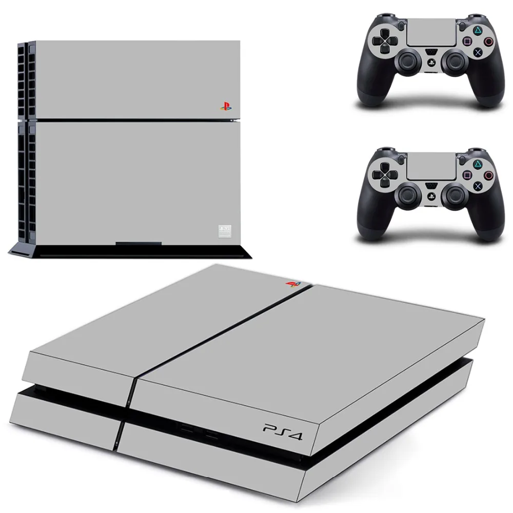 Чистый цвет белый черный прозрачный стикер кожи PS4 Виниловая наклейка для Sony