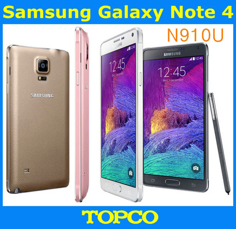 Цена за Samsung Galaxy Note 4 N910U Оригинальный Разблокирована 3 Г и 4 Г GSM Android Мобильного Телефона Quad core 5.7 "16MP 32 ГБ WIFI GPS Freeshipping Цена за Samsung Galaxy Note 4 N910U Оригинальный Разблокирована 3 Г и 4 Г GSM Android Мобильного Телефона Quad core 5.7 "16MP 32 ГБ WIFI GPS Freeshipping