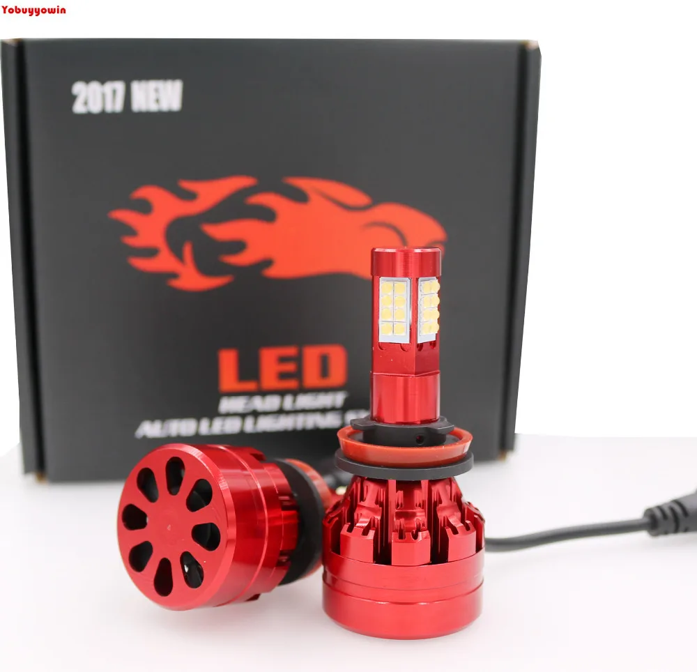 

2*X9 H8 H9 H11 LED Car Automobile Headlight Bulbs with Advanced Sharp LED Chip and All-in-One Conversion kit-80W/16000LM/6,000K