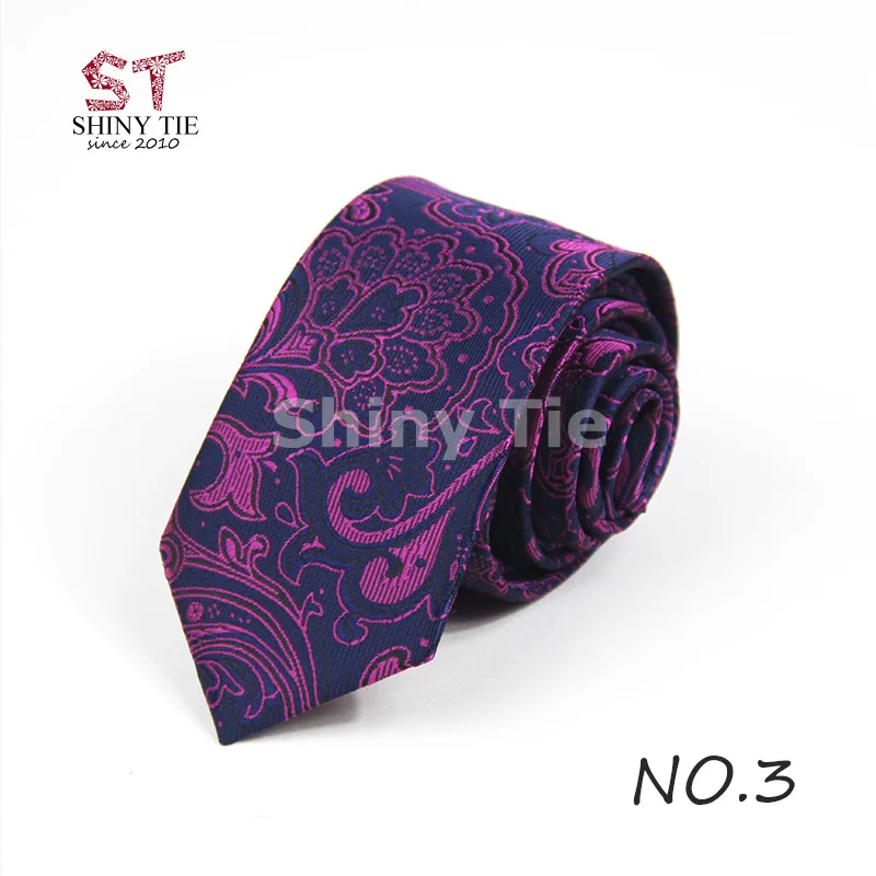 Формальный деловой жаккардовый галстук из полиэфира для мужчин тканый галстук Пейсли Золотой синий черный цвет 6 см узкий тонкий галстук воротнички и галстуки - Цвет: 3