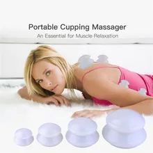 4 шт натуральные силиконовые банки терапия Набор семья лица тела поглотитель влаги вакуумное средство против целлюлита массажер чашки S46