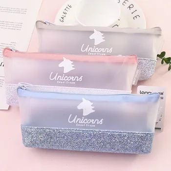 

1 Pcs Kawaii Pencil Case Colorful unicorn Gife Estuches School Pencil Box Pencil Bag School Supplies Stationery make up