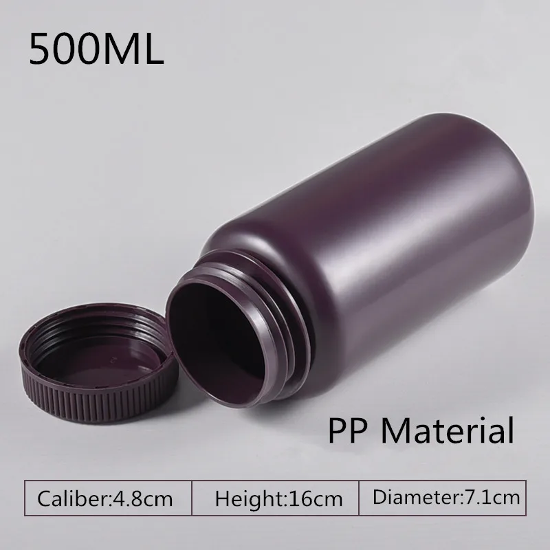 

2PCS/lot food grade plastic bottles 500ML portable Lition,Shampoo,Essential oil container High temperature resistance