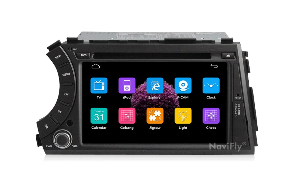 Cheap 7 inch double din car gps dvd radio player for Ssangyong Kyron Actyon car multimedia stereo autoradio USB BT SD 4